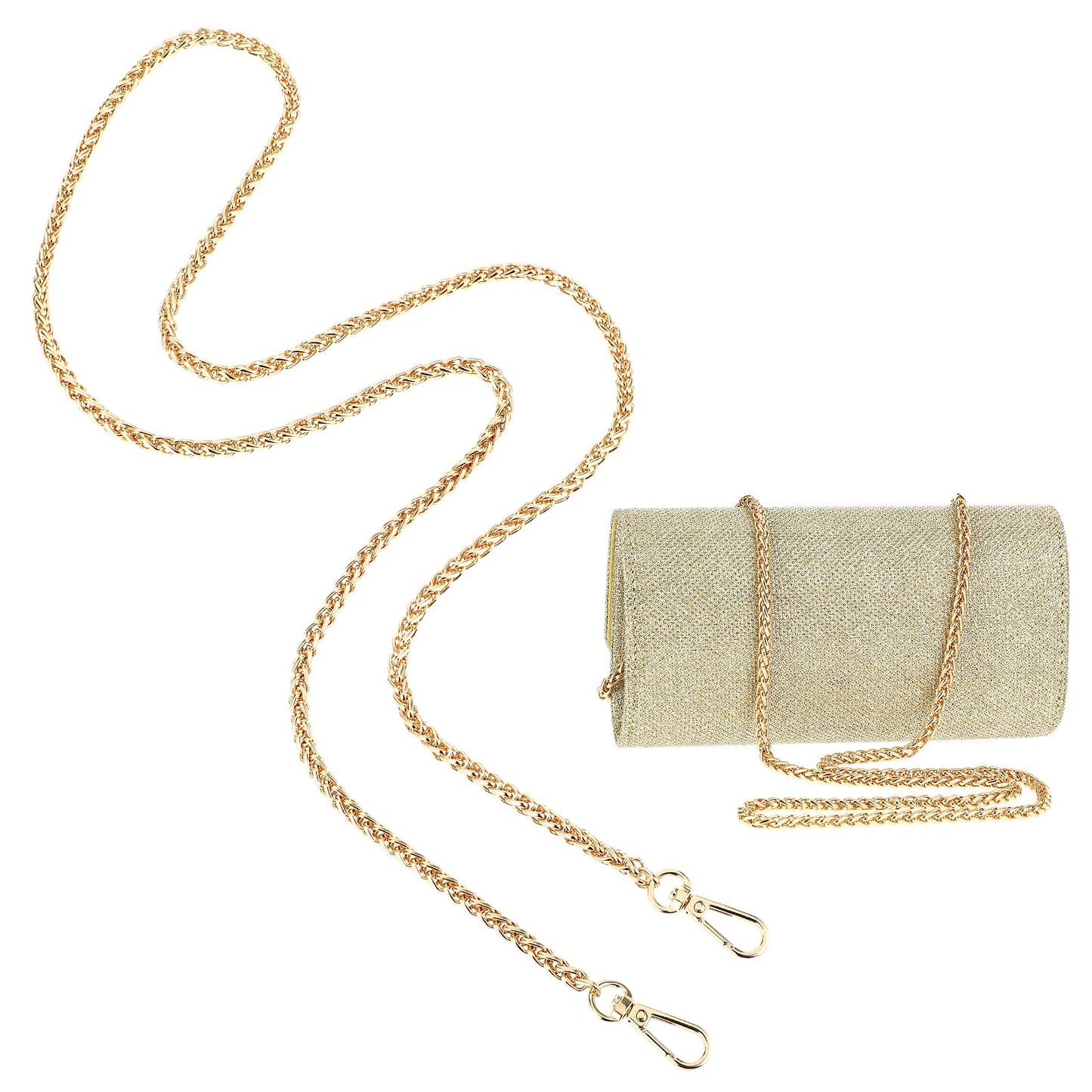 Molain 47"/120cm Handbag Chain, Metal Shoulder Strap DIY Carrying Strap Replacement Chain Shoulder Strap for Handbag Chains Shoulder Bag(Gold)