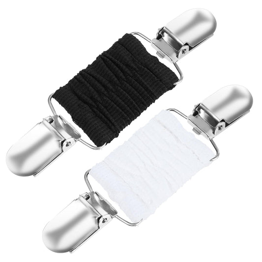 AOZUO Fit Dress Cincher Clips, 2PCS Sweater Shawl Elastic Clips Fashion Waist Tightener Cinchers Clip Brooch Clip for Women Vintage Dresses Cardigan Scarf Collar Clips Decor
