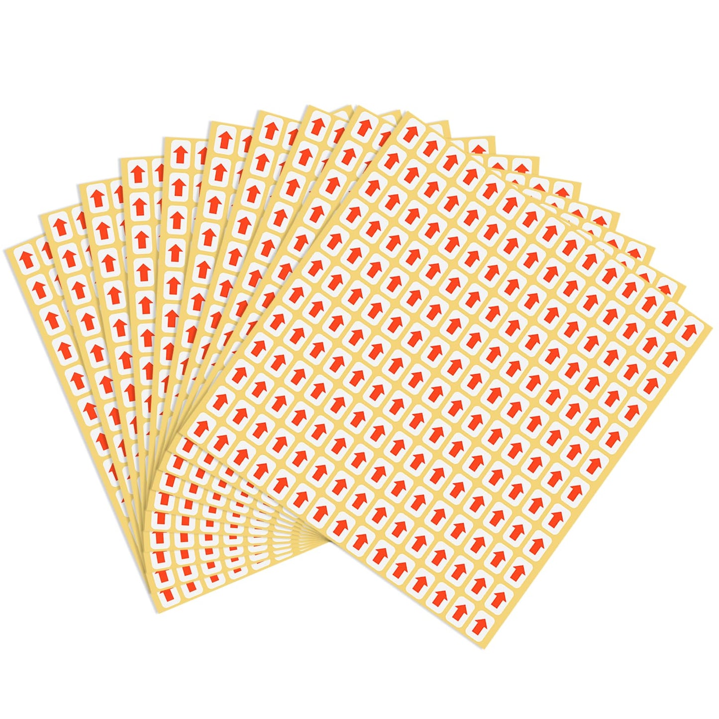 Yuanchu 1440Pcs Red Arrow Stickers Labels, Small Arrow Stickers Self-Adhesive Arrow Labels 1/2 Inch Sign Label Page Index Arrow Stickers for Page Notebooks Marking(8 Sheets, 180pcs/Sheet)
