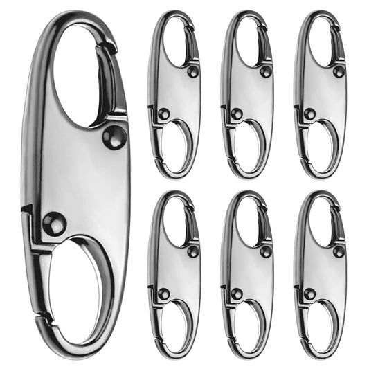 JIEYAO Zipper Clips Anti Theft, Double Small Carabiner Clips, Keep The Zipper Closed Lock Zipper Clip Theft Deterrent Dual Opening S Shaped Carabiner for Backpacks Traveling Camping Suitcases