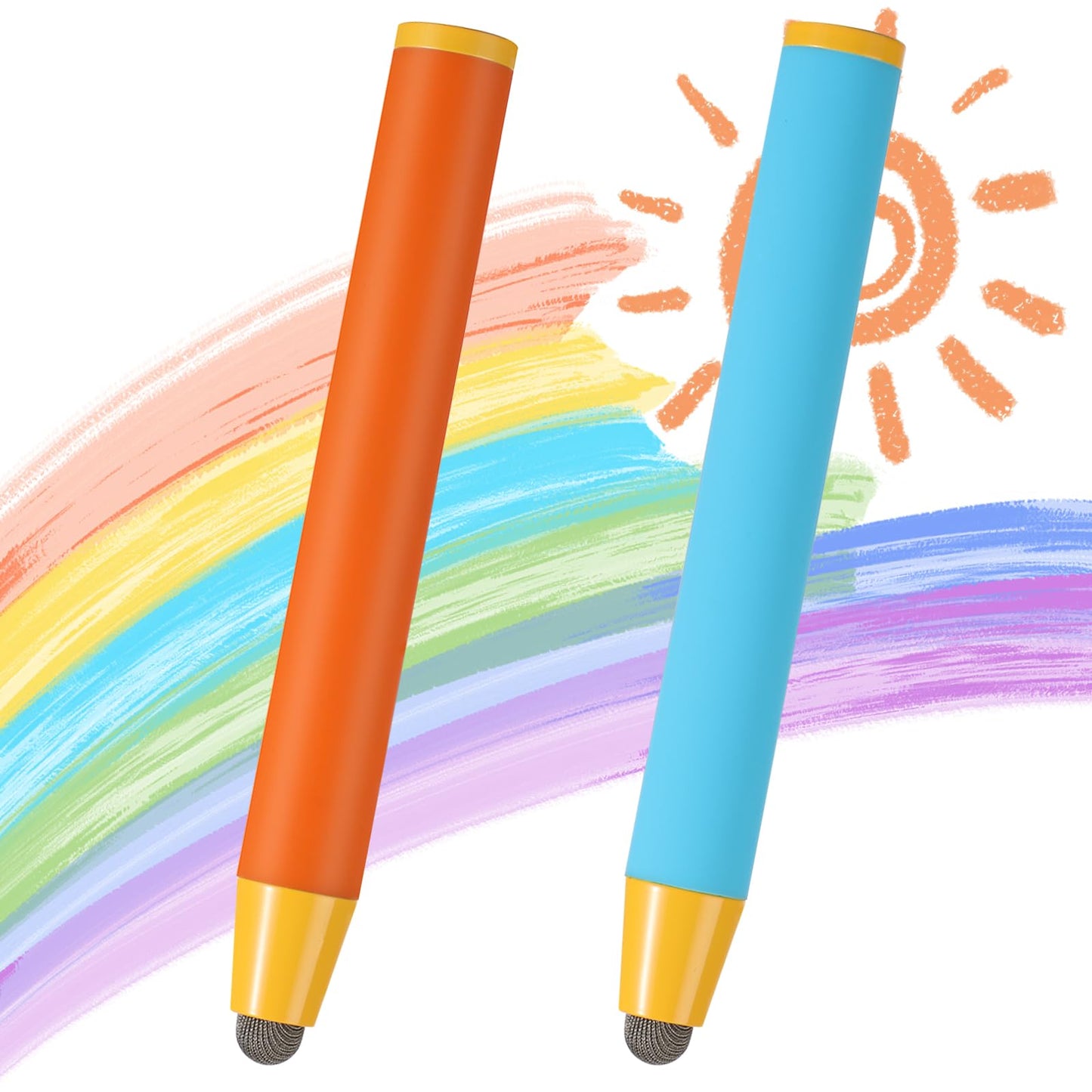 Giantree 2 Pcs Kid-Friendly Stylus Pens for Touch Screens, Stylus Pens for Kids Tablet Stylus Pen Easy Grip Anti-slip Universal Touch Screen Safe Durable Silicone Stylus Capacitive Stylus