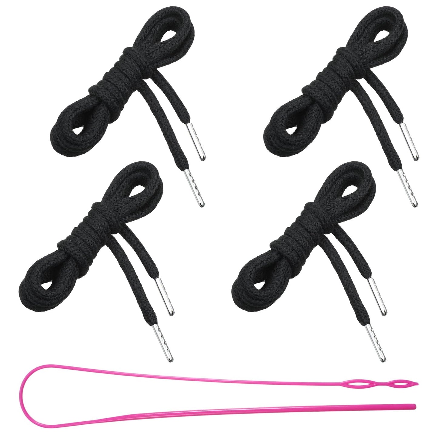 MBAIYO 4 Pcs 63in Drawstring Cords Replacement with Easy Threader Tool