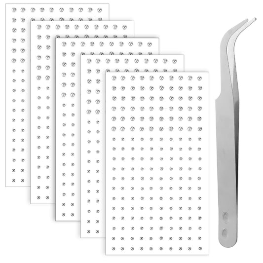 LXUEJIE Face Gems Lip Stud, Fake Piercings Nose Stud Silver, Fake Eyebrow Piercing, Stick On Face Stickers, Belly Button Sticker, Cool Punk Y2k Makeup For Women Men