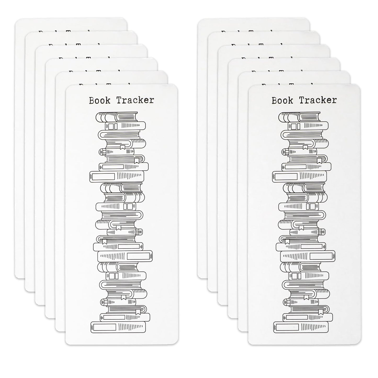 Molain 12PCS Reading List Bookmark, Book Tracker Bookmark, 3 x 8 Inch Library Card Bookmark Creative Book Accessories for Reading Lovers, Teachers, Students, Book Lovers(Book Tracker)