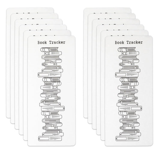 Molain 12PCS Reading List Bookmark, Book Tracker Bookmark, 3 x 8 Inch Library Card Bookmark Creative Book Accessories for Reading Lovers, Teachers, Students, Book Lovers(Book Tracker)