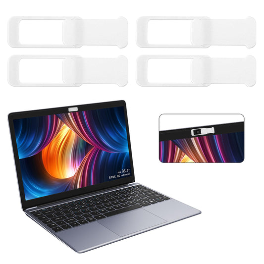 Amabro 4PCS Laptop Webcam Cover, Thin Camera Cover Slide Computer Camera Blocker Slider Phone Front Camera Cover Lens Cover Protector Protect Privacy Security for Desktop Pad PC Tablets(White)