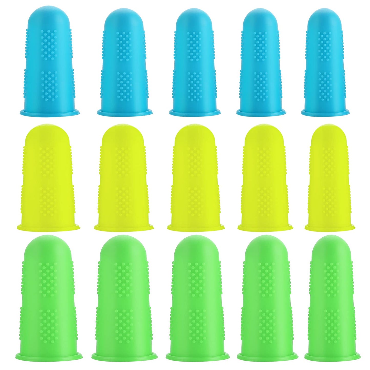 Molain Finger Protectors, 15 Pieces Hot Glue Finger Protectors Silicone Cut Resistant Finger Guard Caps Accessories for Wax Rosin Resin Honey Adhesives Scrapbooking Sewing Crafts