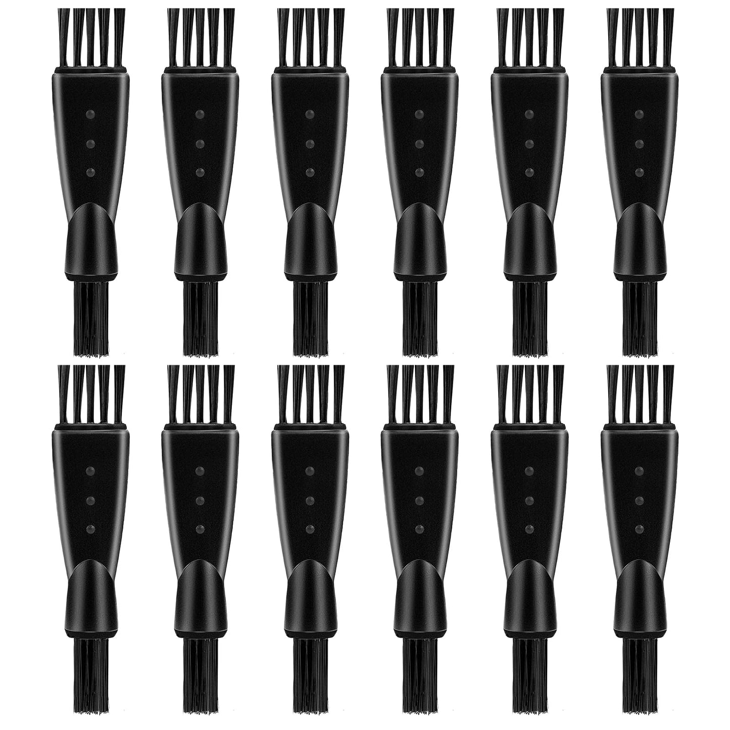 Molain 12 PCS Clipper Brush, Electric Razor Cleaning Brush, Hair Remover Shaving Razor Brushes, Double-Head Cleaning Brush, Mini Brush for Shaver Keyboard Parts Detail Hair Clipper Trimmer Cleaning