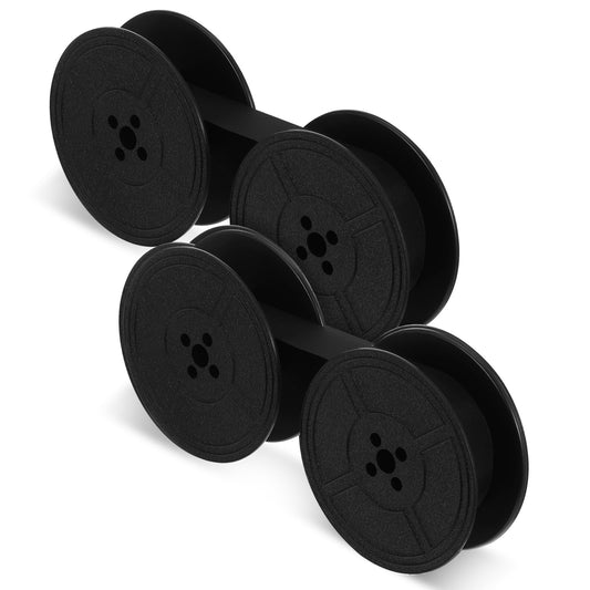 BOHUIZ 2Pcs Universal Typewriter Ribbon Twin Spool Classic Vintage Typewriter Ink Ribbon Twin Spool Replacement Pack for Most Typewriter (Black)