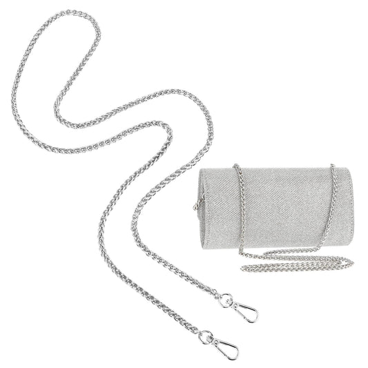 Molain 47"/120cm Handbag Chain, Metal Shoulder Strap DIY Carrying Strap Replacement Chain Shoulder Strap for Handbag Chains Shoulder Bag(Silver)