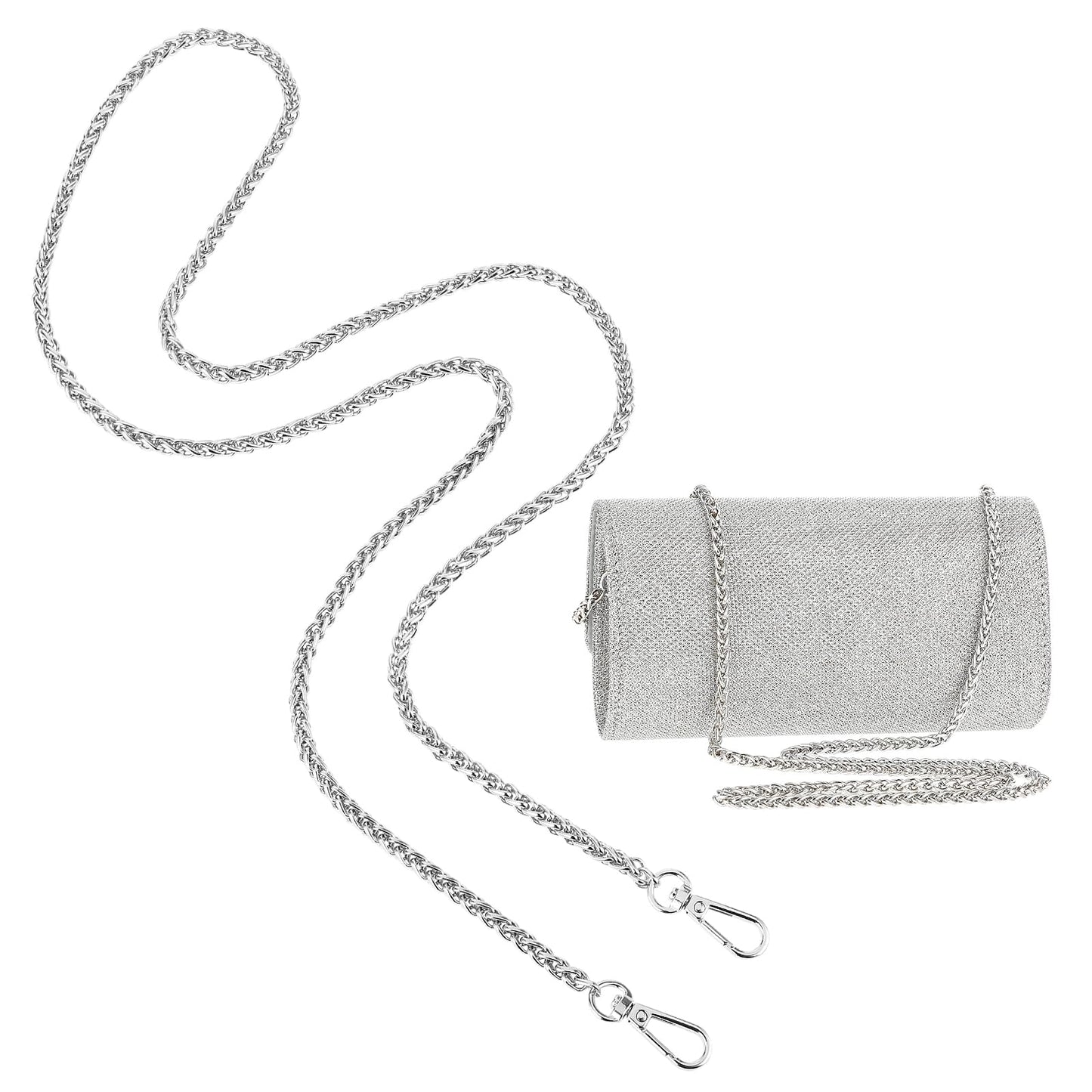 Molain 47"/120cm Handbag Chain, Metal Shoulder Strap DIY Carrying Strap Replacement Chain Shoulder Strap for Handbag Chains Shoulder Bag(Silver)