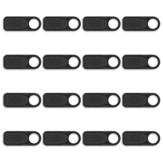 MBAIYO 16pcs Webcam Cover Slider, Laptop Camera Cover Slide Ultra Thin Camera Privacy Covers Self Adhesive Black Computer Covers Slide for Laptop Desktop PC Tablet Smartphone Protect Privacy Security