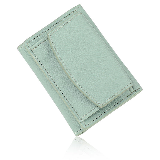 Giantree Women Trifold Small Wallet with Coin Compartment, Compact Soft Leather Purse Credit Card Holder Wallet Mini Pocket Coin Purse for Girls and Ladies Fashion Wallet(Green)