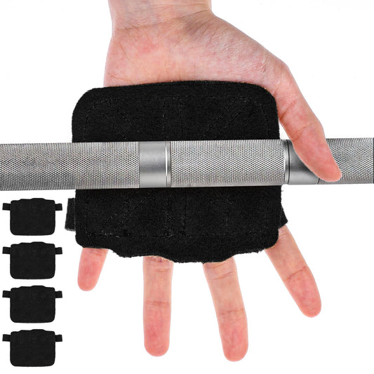 AOZUO 4Pcs Weight Lifting Gloves, Weightlifting Gloves Gym Gloves for Women Men Workout Gloves for Protection Grip Shock Absorption Fitness Training Exercise Gloves Cycling Pull-Up(Black)