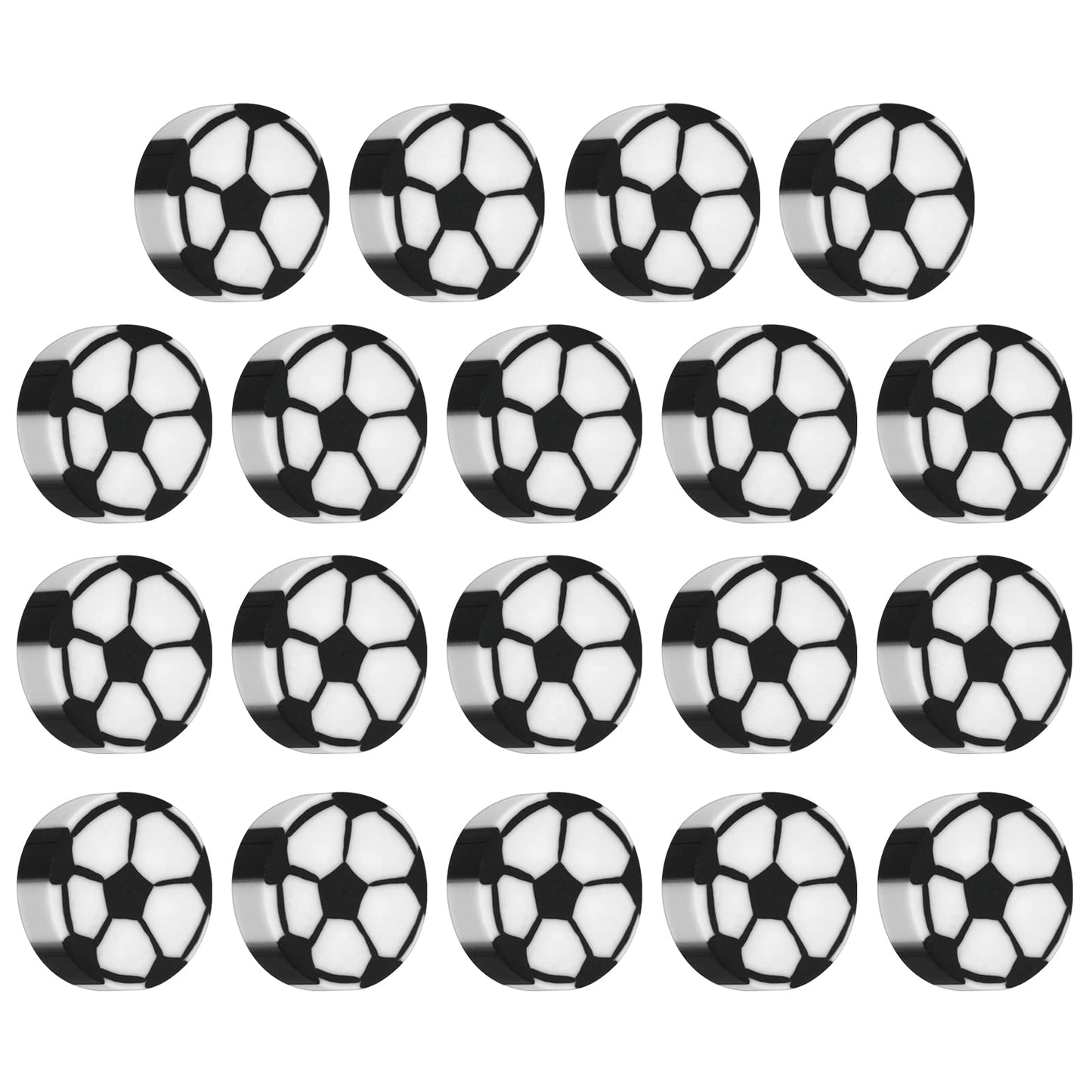 TIESOME Mini Pencil Erasers, 24 PCS Sports Ball Eraser Fun Erasers Cute Football Eraser Miniature Soccer Erasers Mini Novelty Erasers for Kids Sports Themed Birthday Party School Homework Favors