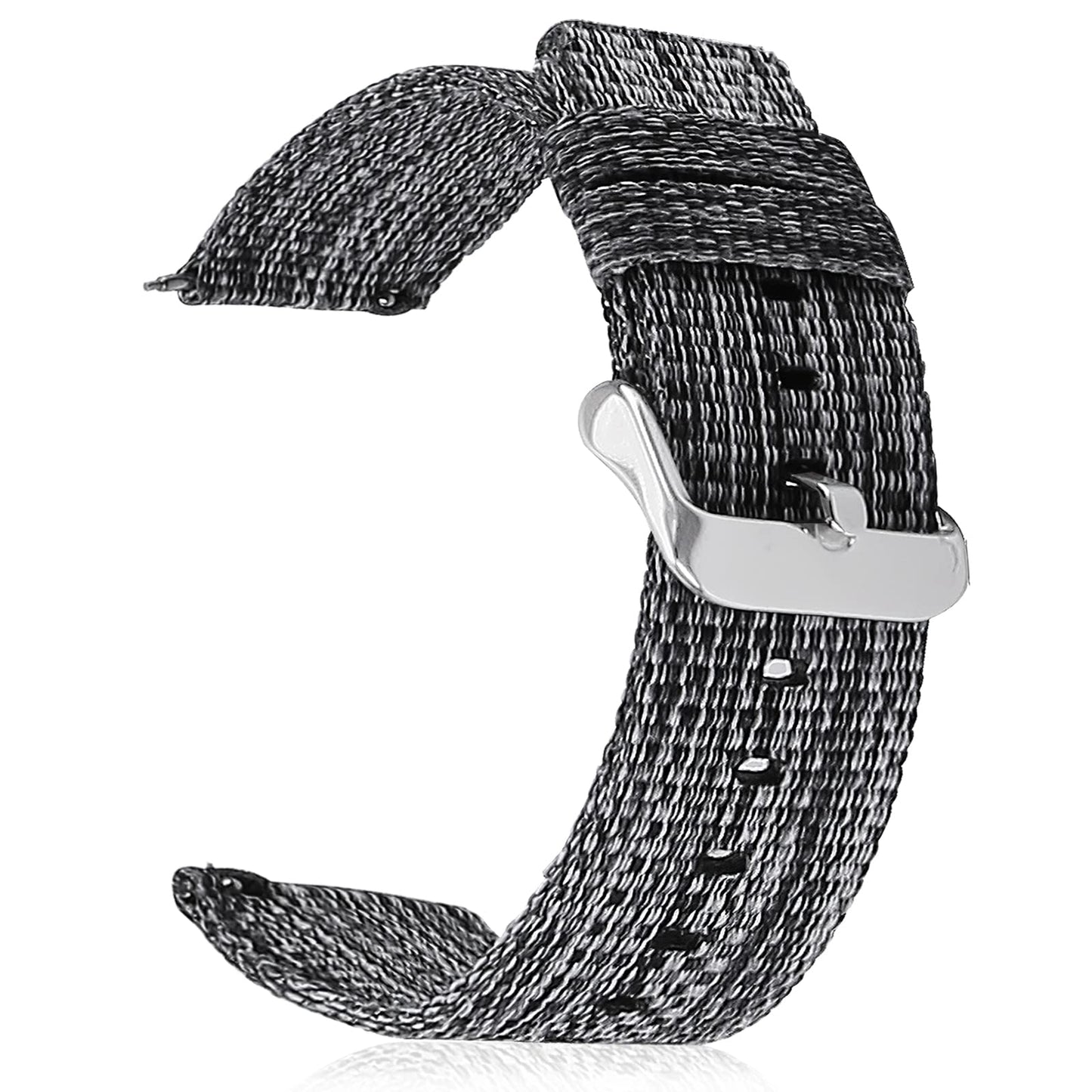 TIESOME Canvas Watch Bands, Quick Release Watch Strap, Military Fabric Replacement Bands for Men Women, Choice of 18mm 20mm 22mm, fit for Heavy Duty Wearing (20mm)