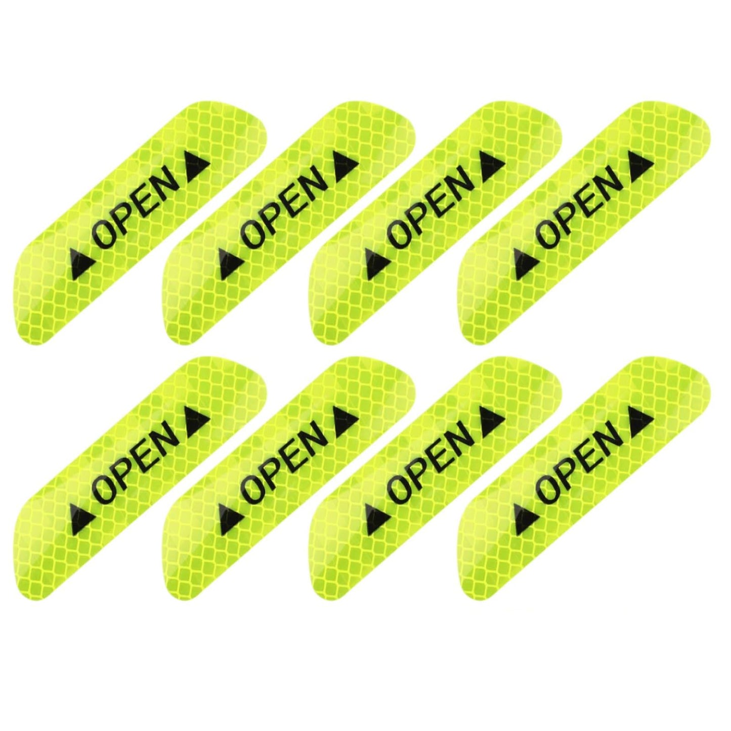 simarro Reflector Stickers, Bicycle Reflector Stickers Safety Self-Adhesive Reflector Stickers Waterproof Safety Warning Stickers for Bicycle, Cars, Motorcycle, Helmets, Vehicle (8Pcs Yellow)
