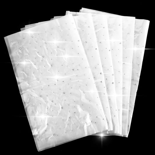 MBAIYO 6 Rhinestones Ironing Sheet Patches Glitter Rhinestone Stickers Iron Applique, Flat Round Crystal DIY DIY DIY (2mm 3.5mm)