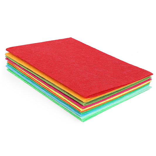 Jeffdad 10Pcs Felt Fabric Sheets, 11.8"x7.87" Soft Craft Felt Sheets for Crafts DIY Patchwork Sewing School Projects Decoration 1mm Thick (Color)