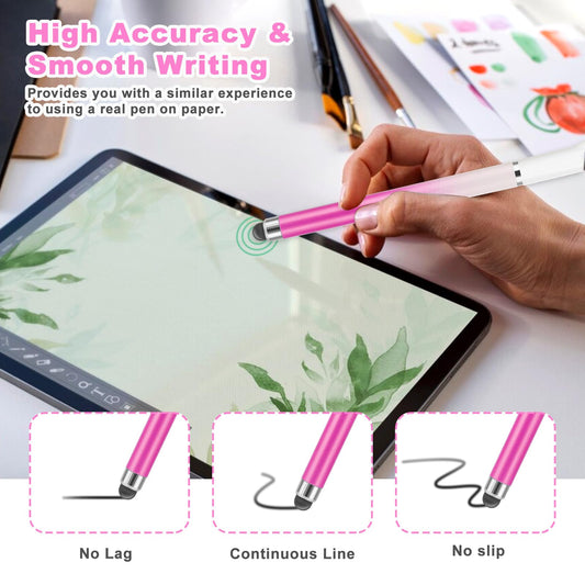 Andibro Dual-end Stylus Pens for Touch Screens, High Sensitivity silicone Gel Stylus Pen 2-in-1 Stylus Pen Compatible for Smartphone and Tablets All Universal Touchscreen Devices(blue+pink+purple)