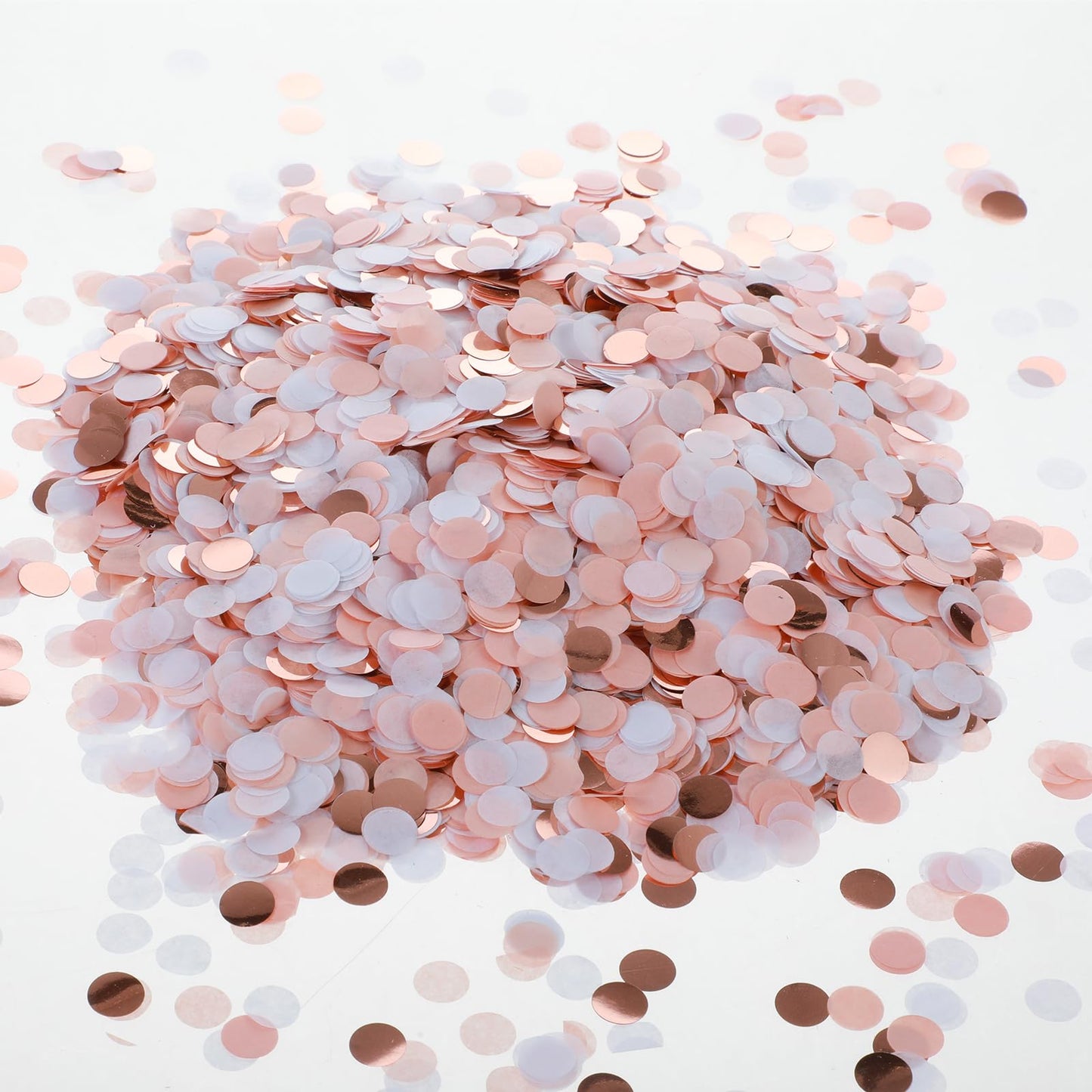 6000 Pcs Round Confetti 1 cm Confetti Large Confetti Multicolour Table Confetti Back to School Confetti for Wedding, Birthday, Valentine's Day, Baby Shower, Birthday, New Year (Pink)