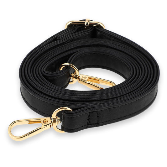 Amabro Purse Strap Replacement, PU Leather Adjustable Crossbody Strap Black for Handbags Shoulder Bag DIY(85-150cm/33.5-59in)
