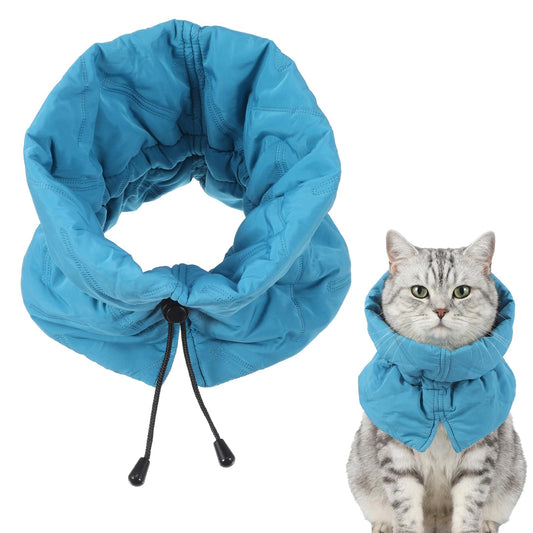MBAIYO Cat Collar Lick Protection Cat - Soft Collar for Cats After Surgery, Adjustable Protection Against Licking & Scratching, for Cats and Small Dogs (Sky Blue, M)