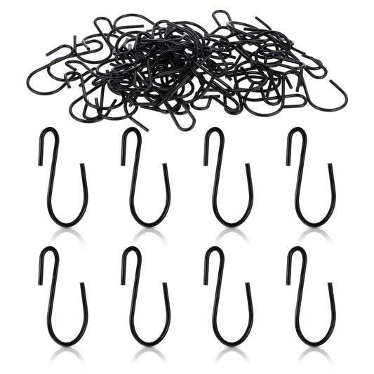 Giantree 60Pcs Mini S Hooks, 1 Inch Small S Hooks for Hanging Small Metal Hooks S Hooks Black, S Shaped Mini Hooks for DIY Crafts Jewellery Hanging Key Chain and Name Plate(Black)
