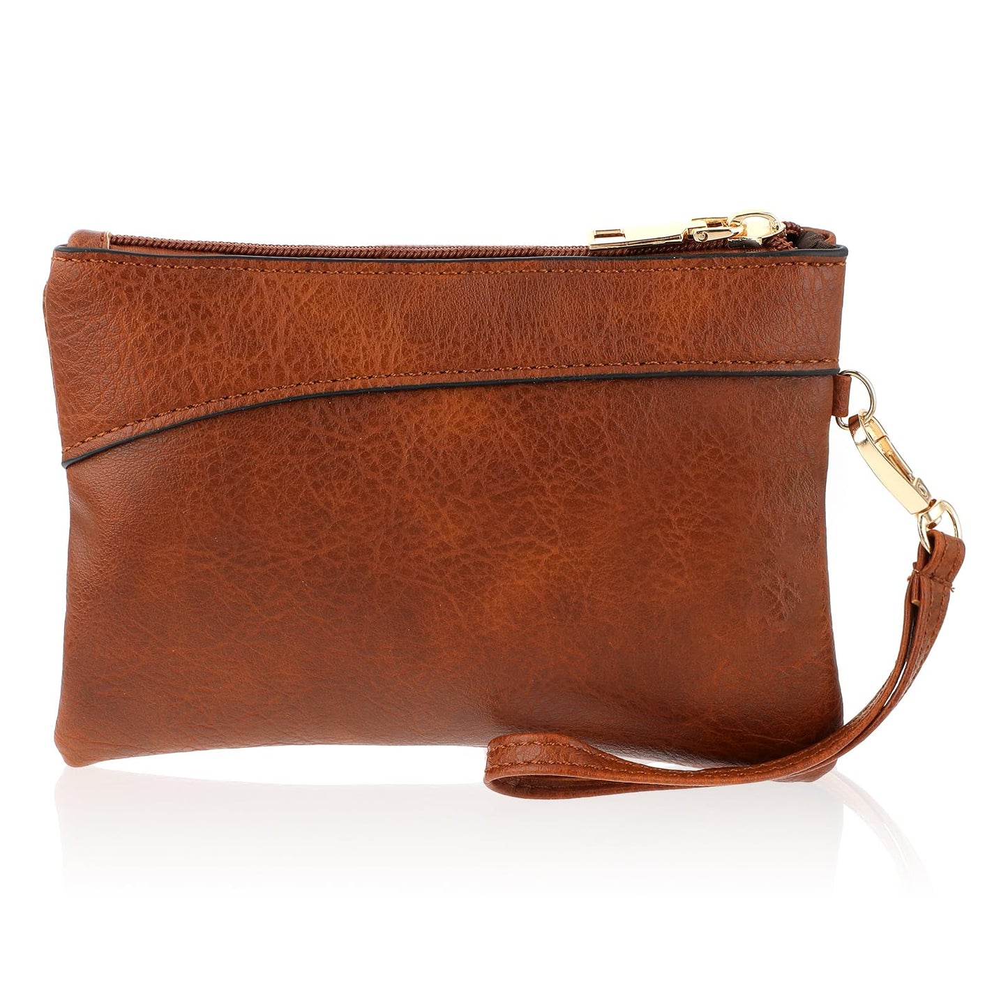 TIESOME Leather Wristlet Clutch Bag for Women, Wristlet Wallet Clutch Purses Evening Handbags Silm Envelope Purse For Women Ladies Gifts