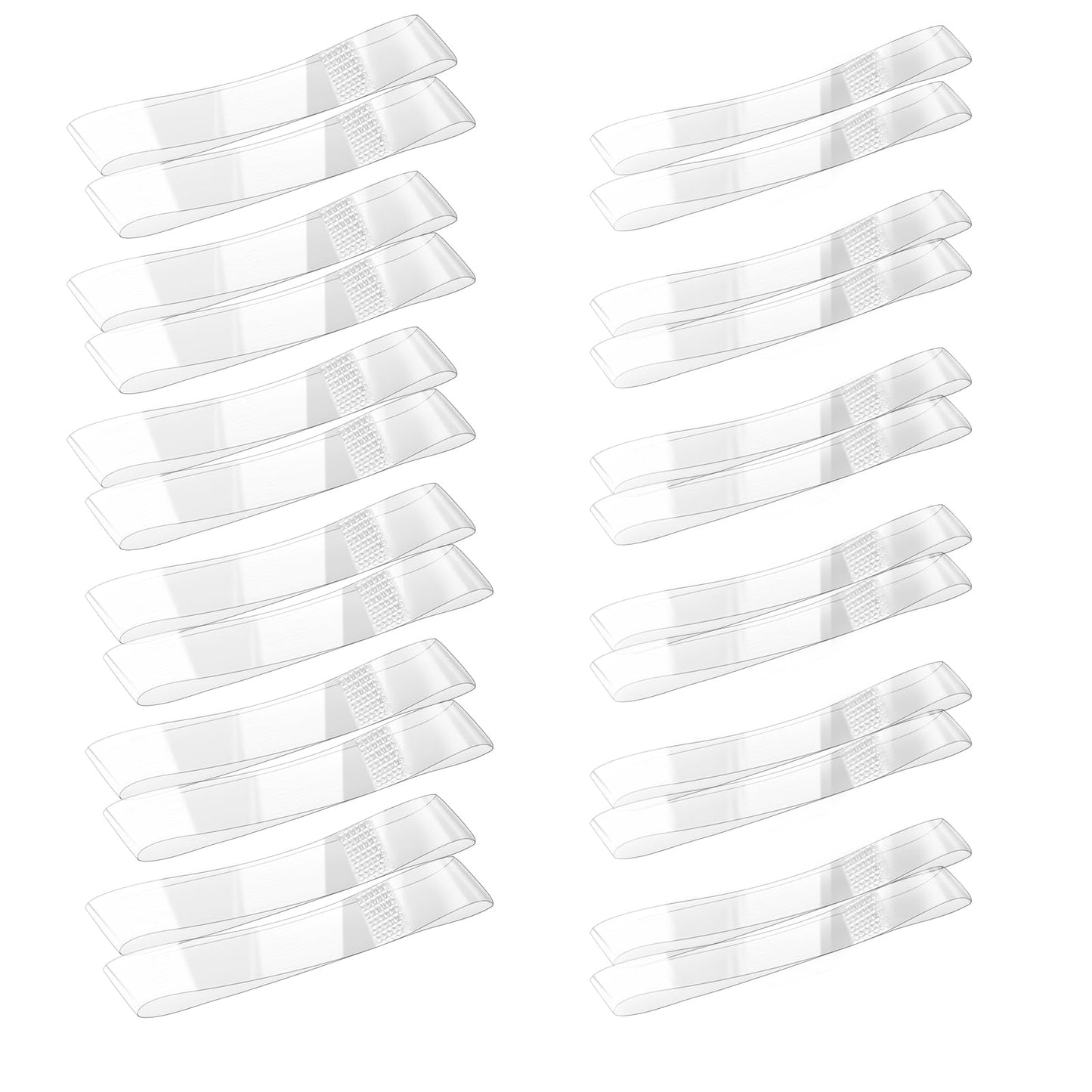 Jeffdad 12Pairs Clear Invisible High Heel Shoe Straps, Women's Elastic Shoelace Anti-loosening Shoelace Ankle Strap High Heels TPU Shoes Band Fixed Tie Belt for Holding Loose High Heel
