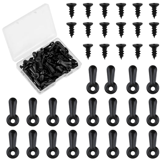 Molain Pcs Frame Picture Turn Button Fasteners Set, Picture Frame Hardware Backing Clips Black Hardware Backing Clips wif Screws for Hanging Drawing Picture Art Photo(100)