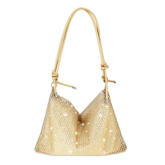 simarro Women's Bling Evening Handbag, Lady Girl Party Clutch Purse Shiny Rhinestone Evening Bags for Evening Prom Wedding Party Banquet(Gold)