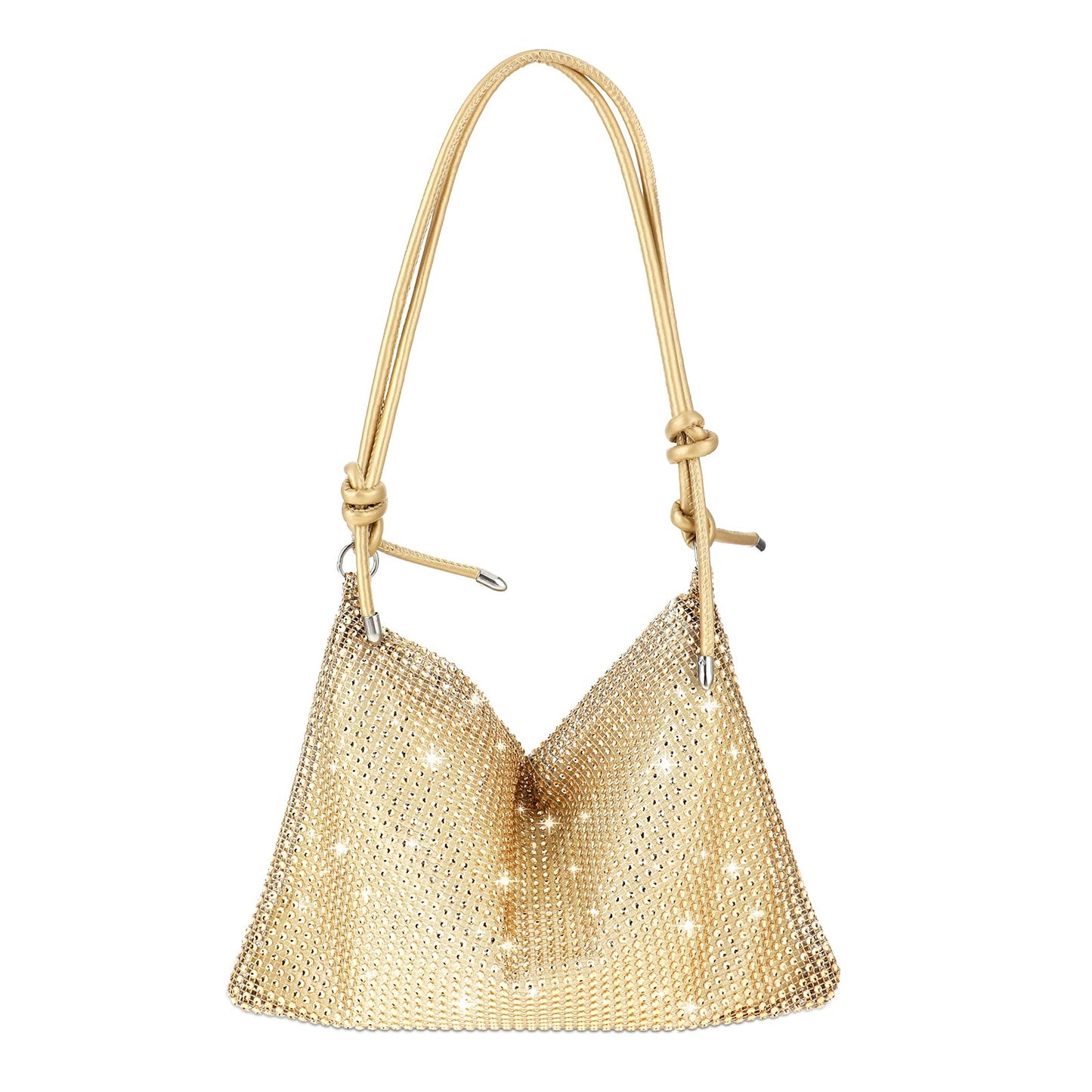 simarro Women's Bling Evening Handbag, Lady Girl Party Clutch Purse Shiny Rhinestone Evening Bags for Evening Prom Wedding Party Banquet(Gold)