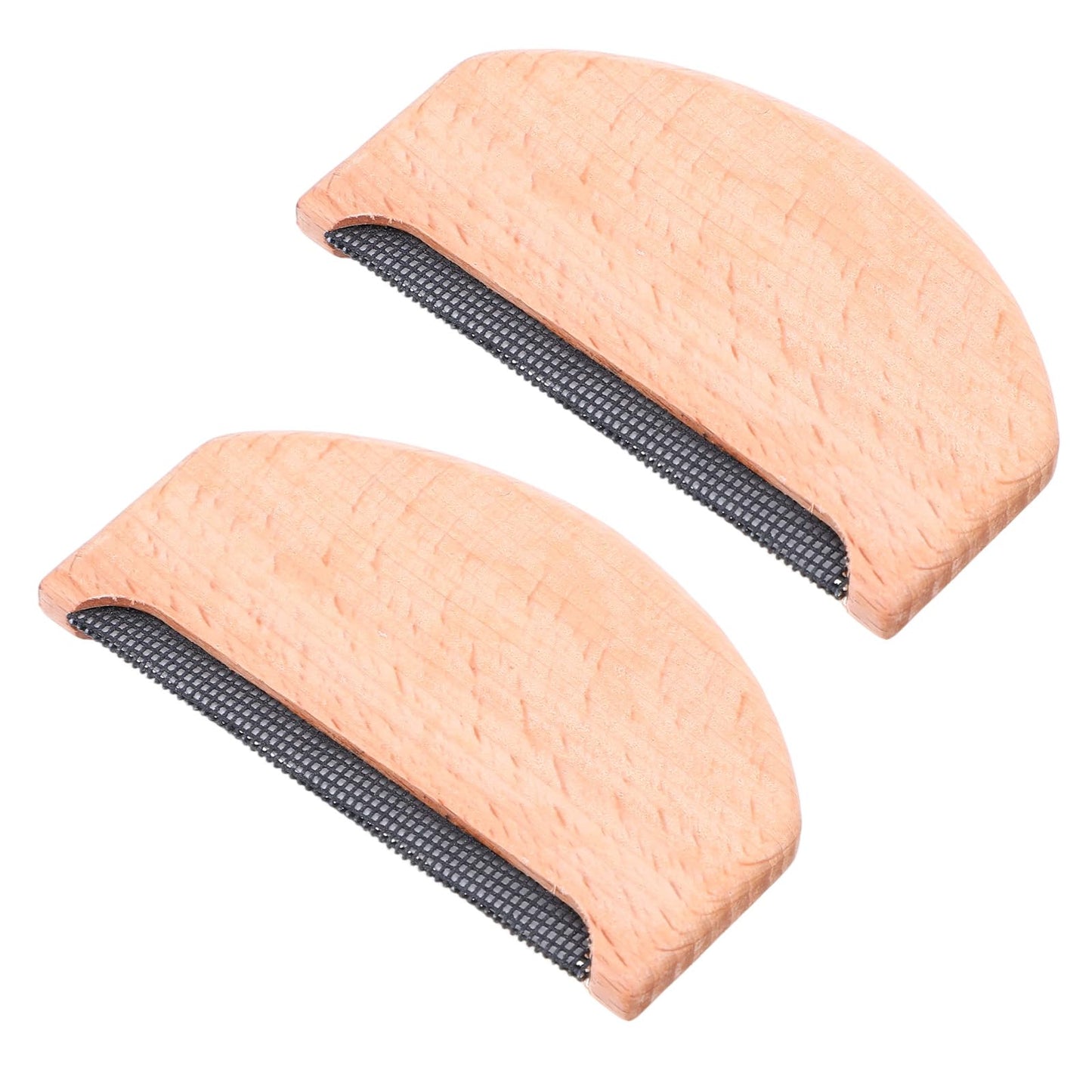 WJIAAA Beech Wood Wool Comb, Pack of 2 Cashmere Comb, Pilling Comb, Cashmere Comb, Lint Comb, Cashmere Pilling Removal for Clothing and Textile Care