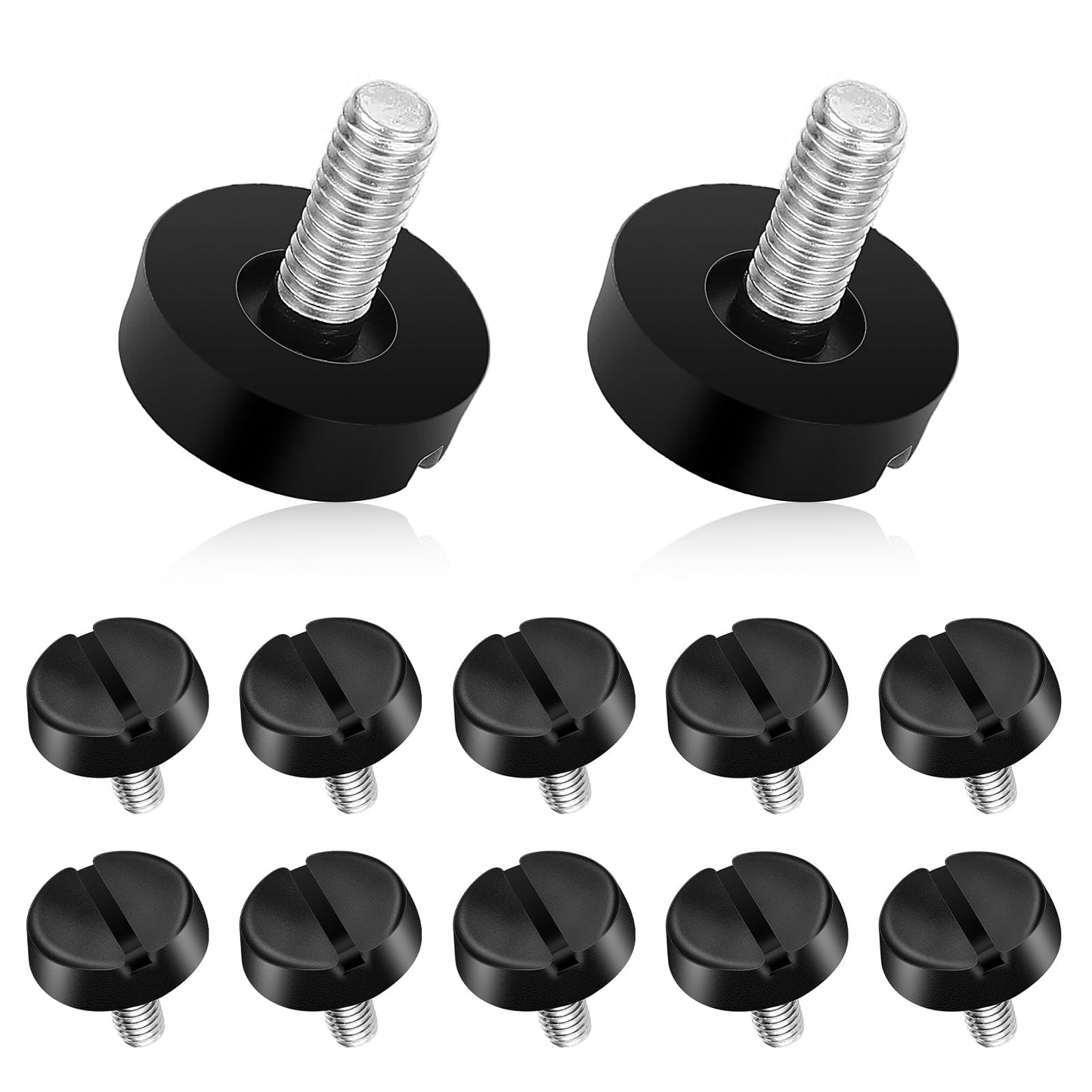 Giantree 12 Pack Furniture Leveling Feet, Adjustable Thread Furniture Feet Table Legs, Antislip Leveling Feet Screw on Furniture Levelers for Table Cabinets Chairs Bar Stool Desk Dresser Wood Legs(M6)