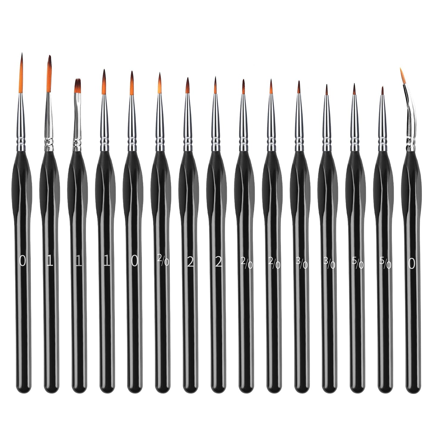 Molain 15 Pcs Fine Detail Paint Brushes, Art Paint Brush Set with Triangular Handles, Miniature Paint Brushes, Pointed Tip Artist Paintbrush for Acrylic,Oil,Watercolor,Face,Nail,Scale Model Painting