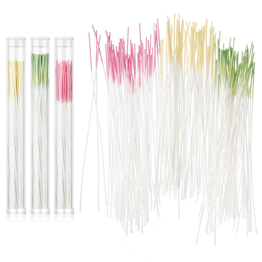 simarro 180Pcs Disposable Earrings Hole Cleaner, Ear Floss Ear Hole Ear Care Kit for Ear Hole Piercing Aftercare Cleaning Care Cleaning Tool Odor Removal for Women Men (Green+Rose Red+Yellow)