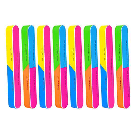 Bewudy 8 Pcs Nail Buffer Block, 7 in 1 Upgraded Buffer Nail File for Natural Nails Shine Smoother, Polisher Fingernail Files Buffer Manicure Tool(8 Pcs Set)