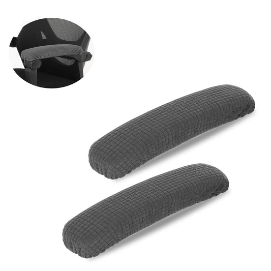 Giantree Chair Arm Armrest Covers, 2Pcs Removable Washable Office Chair Armrest Covers Pads Stretchable Elastic Arm Protectors Sleeves for Elbows Ergonomic Armrest Pillow Pads (Gray)