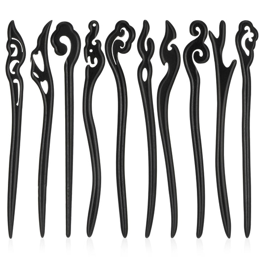 JJUNW Chinese Hair Pins for Women, Handmade Hair-Stick, Vintage Chinese Chignon Hair Chopsticks for Handmade Buns Hairs Forks Accessories Hanfu Pins for Women Girls