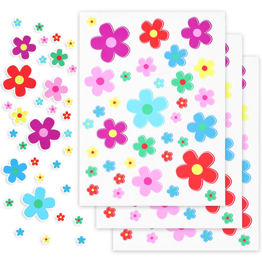 MBAIYO 105Pcs Flowers Bike Stickers, Flower Car Stickers Set Waterproof Car Decals Vinyl Decals Bike Decoration Bikes Sticker for Bikes(Colorful)