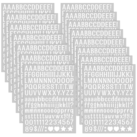Amabro 15 Sheets Letter Stickers, 2460 Pieces Self-Adhesive Vinyl Letters Numbers Set, Weatherproof for Mailbox Signs, DIY Scrapbook Crafts