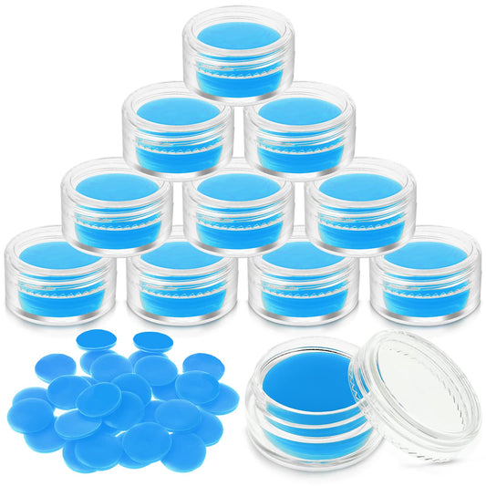 cobee 30 Pcs DIY Diamond Painting Wax, 10 Pack Diamond Painting Wax Storage Container Case with Glue Clay Diamond Art Glue for Diamond Painting Accessories Cross Stitch Drilling Mud, 0.9inch(Blue)