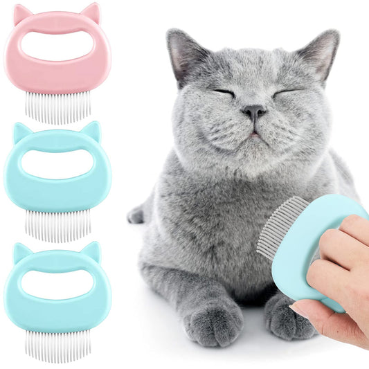 Molain Cat Comb, 3 Pieces Hair Removal Comb Dog Cat Massage Comb Fur Grooming Brush Hair Shedding Brush for Remove Matted Tangled Fur