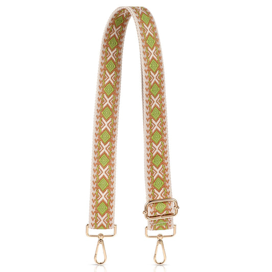 Jeffdad Wide Shoulder Strap Crossbody Replacement, Adjustable Purse Straps Crossbody Handbag Strap, Bag Straps for Women Guitar Purses (Beige Bright Green)