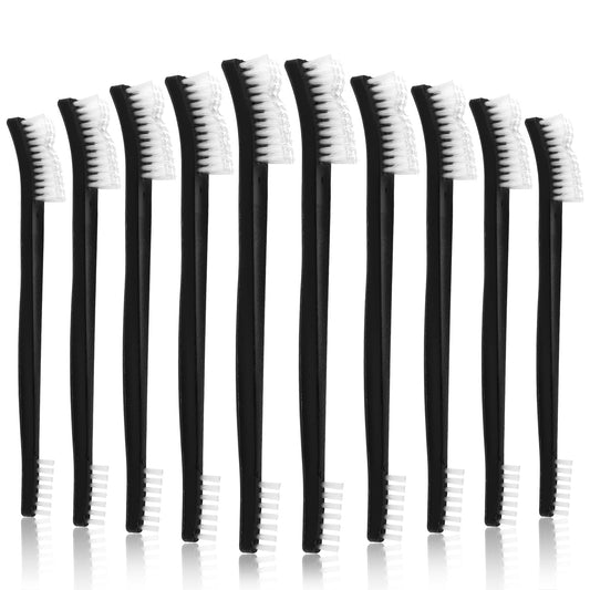JIEYAO10Pcs Double-Ended Detailing Brushes, Small Brushes for Cleaning Small Parts,Small Cleaning Brushes Set Mini Cleaning Brush All Purpose Stiff Bristles Brushes for Kitchen Sink Gaps Corner(White)