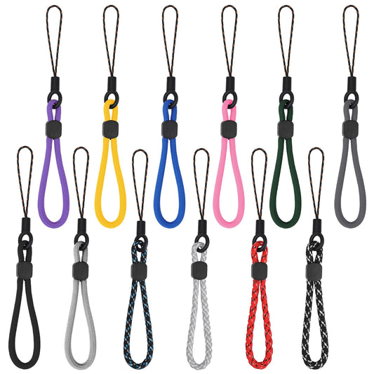simarro 12Pcs Finger Lanyard Small Wrist Strap, Adjustable Nylon Finger Wrist Neck Lanyards Anti-Lost Wrist Straps Hand Strap for Phone, Camera, Keys, USB Flash Drives