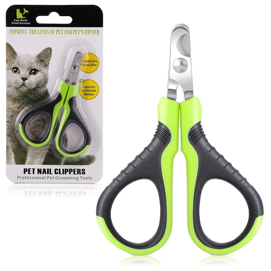 Molain Pet Nail Clippers, Dog Nail Clippers, Dog Nail File, Professional Pet Trimmer with Protective Guard and Safety Lock, Dog Claw Clippers for Dogs and Cats, Pet Paw Groomin(Green+Black)