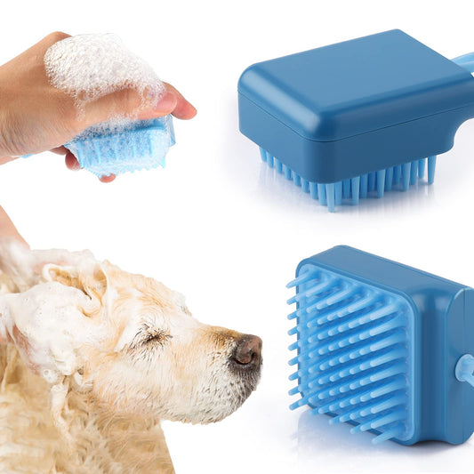 Molain Cat Dog Brush, Puppy Bath Brush, Small Dog Grooming Brush, Dog Shower Brush, Pet Massage Rubber Comb,Puppy Hair Brush, Dog Washing Brush,Dog Shampoo Brush for Dogs and Cats, Pet Bathing Tool