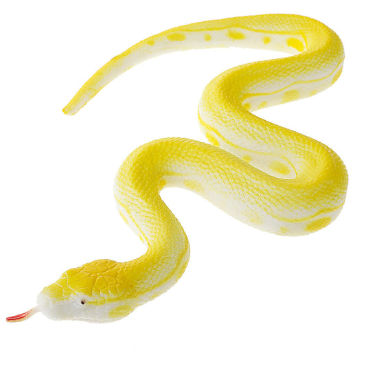Amaxiu Realistic Toy Snakes, Rubber Fake Snake Prank Props Snakes Model Snakes Figures Scare Animals Python Figurines for Halloween Party Decor (Gold)